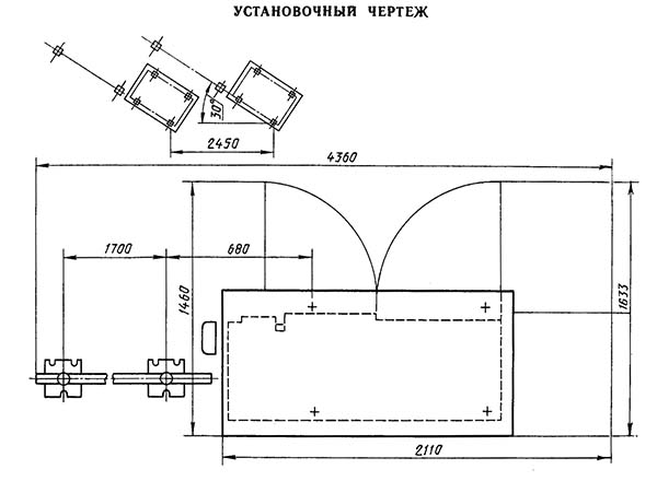 Установче креслення токарного револьверного верстата 1В116